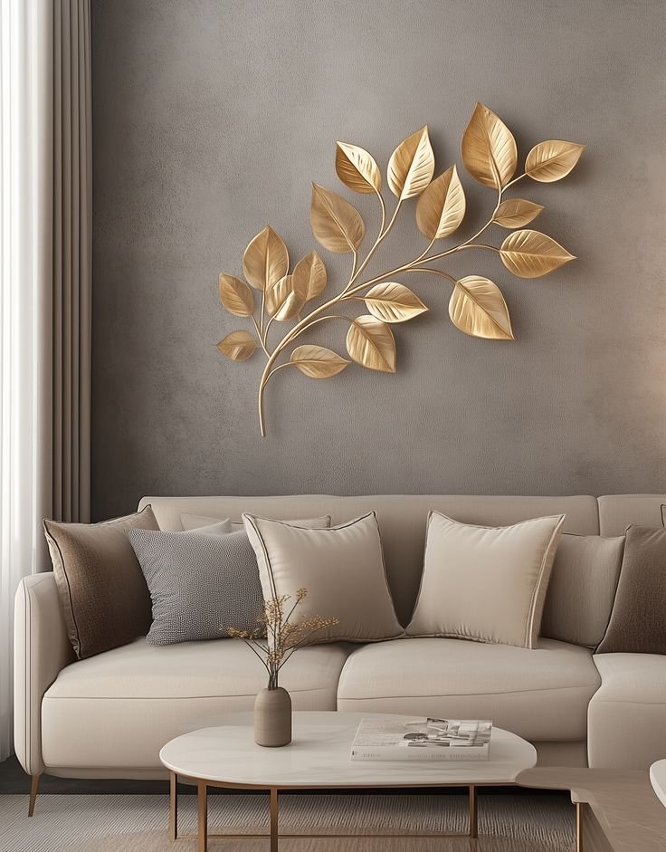 Golden Leaf Wall Decor